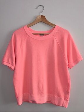 GAP Coral Pink Short-Sleeve Sweatshirt